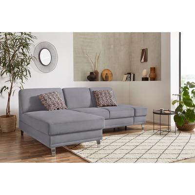 Ecksofa SIT & MORE "Clio L-Form", grau, B:246cm H:89cm T:165cm, Sofas, wahlweise mit Bettfunktion oder Vorziehsitz und Bettkasten, Federkern Image