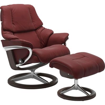 Relaxsessel STRESSLESS "Reno", rot (cherry paloma), B:83cm H:100cm T:76cm, Leder BATICK: BATICK ist ein leicht korrigiertes, durchgefärbtes und genarbtes Möbelleder, bei dem die meisten Unebenheiten und Spuren in der Regel entfernt wurden., Leder... Image