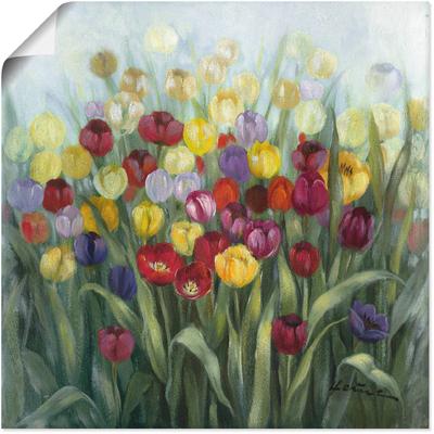 Wandbild ARTLAND "Tulpenwiese II", bunt (farbe bild(er): bunt), B:40cm H:40cm, Bilder, als Alubild, Outdoorbild, Leinwandbild, Poster in verschied. Größen Image