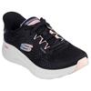 Slip-On Sneaker SKECHERS "ARCH FIT 2.0", Damen, Gr. 39, schwarz (schwarz, meliert), Textil, sportlich, Schuhe, Freizeitschuh mit Slip-ins