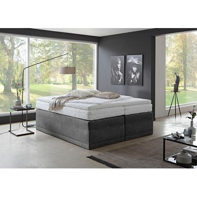 Boxspringbett "Ibiza", grau (anthrazit), B:200cm L:200cm, WESTFALIA SCHLAFKOMFORT, Komplettbetten Image