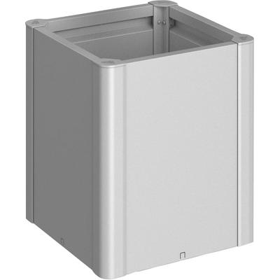 Hochbeet BIOHORT "Belvedere", silber (silberfarben, metallic), B:53cm H:61cm T:53cm, Stahlblech, Pflanzgefäße, BxTxH: 53x53x61 cm