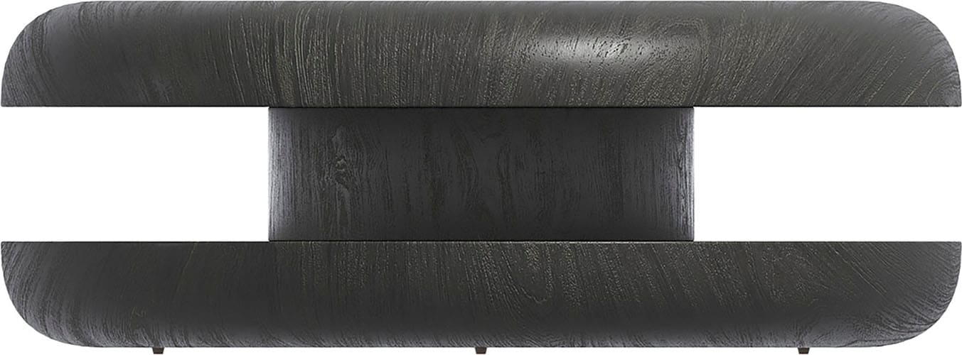 Couchtisch SALESFEVER "drehbar - runder Design-Wohnzimmertisch aus Holz", schwarz, B:90cm H:35cm T:90cm, MDF mit Eschenholzfurnier, Tische, Couchtisch, Stilvoller & moderner Tisch mit Echtholzfurnier, Ø 90 cm