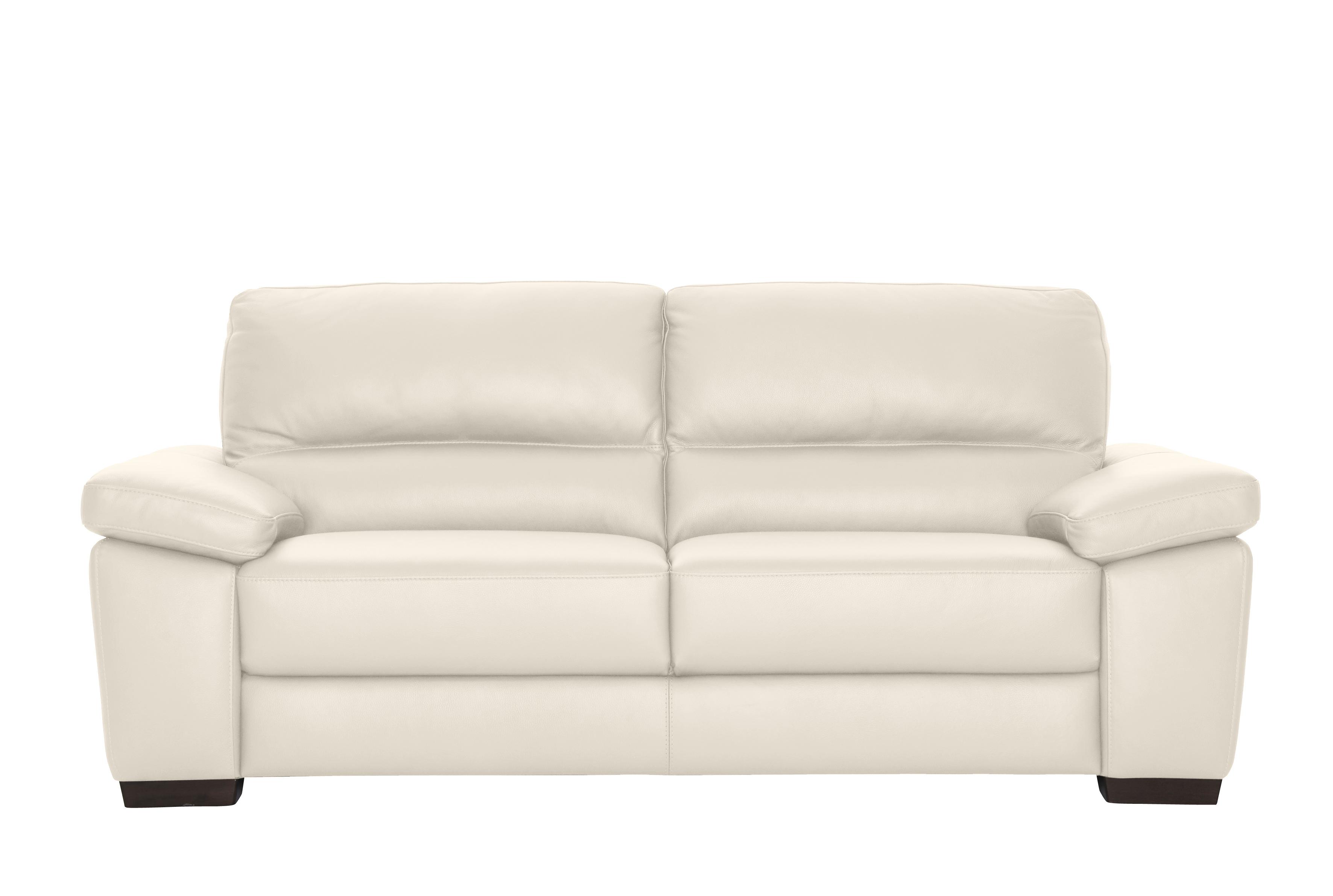 3-Sitzer CALIA ITALIA "Gaia, hochwertiges Ledersofa mit erstklassigem Sitzkomfort", beige (bianco latte), B:210cm H:92cm T:97cm, Leder SORRENTO - 100% Leder;Leder BULL - 100% Leder, Sofas, edles Design, in zwei hochwertigen Lederqualitäten