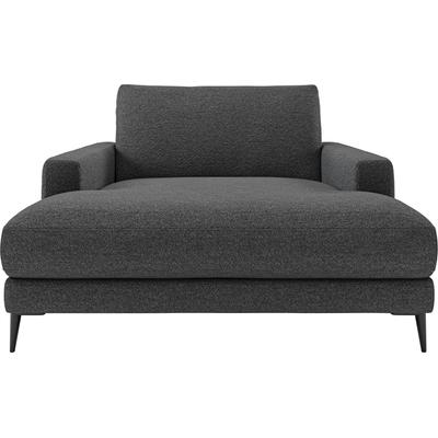 Chaiselongue INOSIGN "Downtown Loungemöbel zum Relaxen, B/T/H: 132/170/84 cm", grau (stone), B:132cm H:84cm T:170cm, 96% Polyester, 4% Polyacry, Sofas, auch in Bouclé, Cord und Easy care - leicht mir Wasser zu reinigen Image
