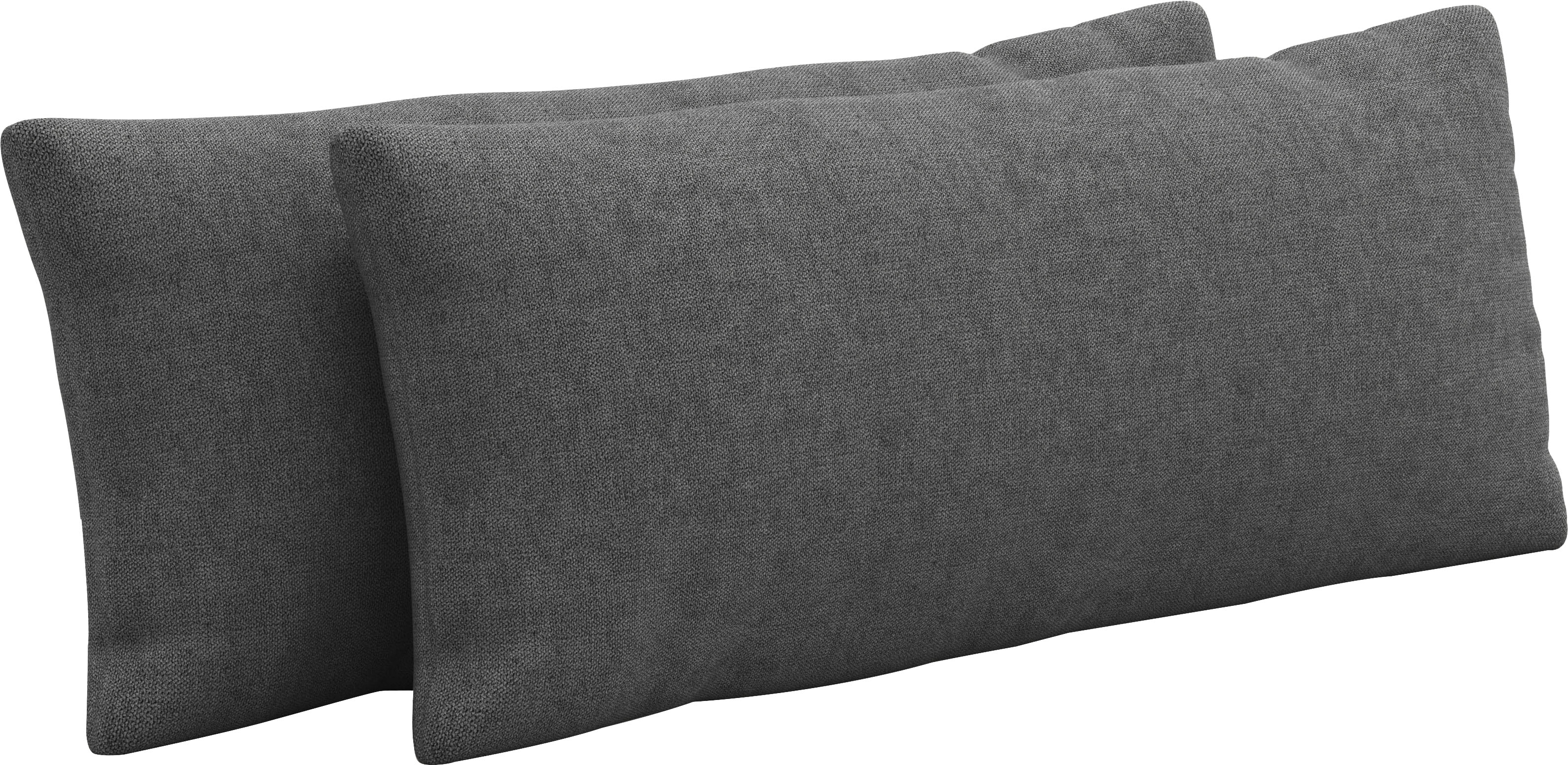 Auflagekissen SIT & MORE "Amica", grau (dunkelgrau), B:65cm H:25cm T:12cm, 95% Polyester, 5% Polyamid, Polsterauflagen, zur Auswahl Sets mit 2 oder 3 Stück Image