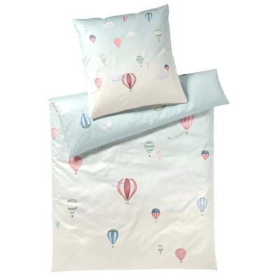Bettwäsche ELEGANTE "Balloon", hellgrün, natur, B/L: 135cm x 200cm, , Mako-Satin, B/L: 80cm x 80cm, Mako-Satin, Obermaterial: 100% Baumwolle, Bettwäsche, angenehmes Hautgefühl Image