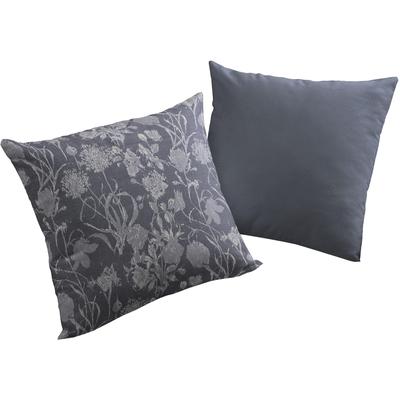 Dekokissen ADAM "Flower Cuveé Light", blau (indigo, geblümt), B:40cm L:40cm, Baumwolle, Dekokissen_Sitzkissen_Kissenhüllen, mit Blumenmuster, Wendekissenhülle ohne Füllung, 1 Stück Image