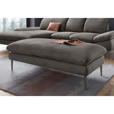 Hocker W.SCHILLIG "enjoy&MORE", grau (antracite s37), B:151cm H:45cm T:71cm, Chenille-Flachgewebe R66 (85% Polyester, 15% Nylon), Longlife Xtra-Leder Z59: Glattleder mit modischer Prägung. Hautstärke 0, 9 - 1, 1 mm, Stoff S37 (100% Polyester),... Image