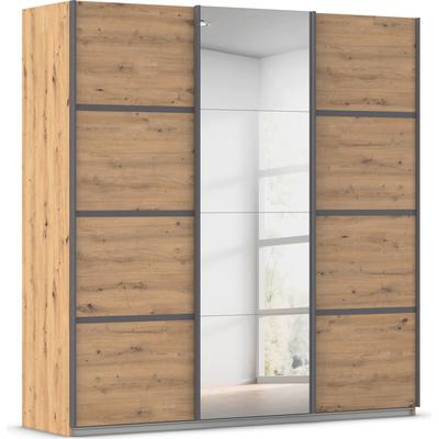 Kleiderschrank RAUCH "Schwebetürenschrank OTTO´s Choice Garderobe Schrank TOP ANGEBOT Avola", eiche artisan, leisten graumetallic, B:203cm H:229cm T:62cm, Holzwerkstoff, Schränke, mit eleganten Zierleisten in Chrom, Schwarz oder Weiß MADE IN... Image