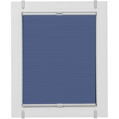 Plissee SUNLINES "Start-up Style Honeycomb", blau (dunkelblau, silberfarben, silberfarben), B:89cm H:125cm, Obermaterial: 100% Polyester, Plissees, verspannt mit Simply-Fix Klemmträger, Wabenplissee, nach Maß Image