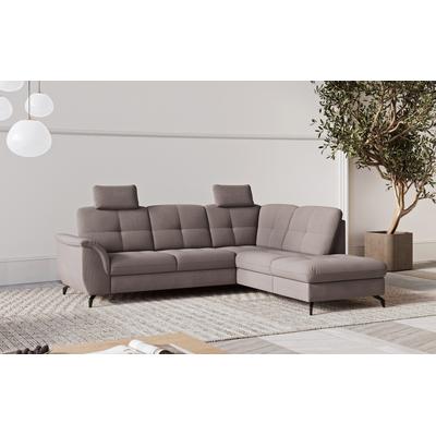Ecksofa SIT & MORE "Zora L-Form", grau (taupe), B:244cm H:92cm T:212cm, 90% Polyester 10% Polyamid, Sofas, wahlweise mit Bettfunktion und Bettkasten Image
