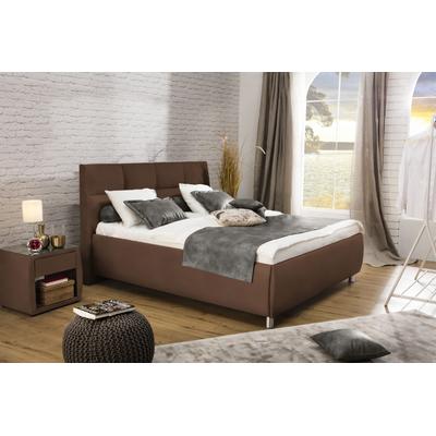 Polsterbett ALINA "Nadina", braun (nussbraun gdu 24), B:178cm H:116cm L:217cm, Microfaser GDU (100% Polyester), Betten, wahlweise mit Matratze und Lattenrost, in verschiedenen Größen Image