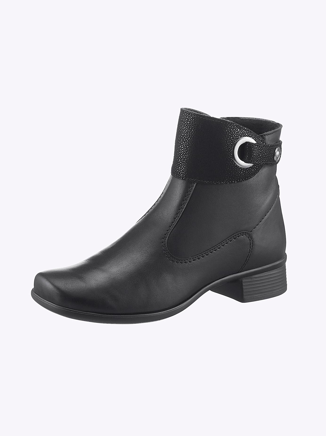 Stiefelette CASUAL LOOKS, Damen, Gr. 42, schwarz, Nubukleder, Rindsleder, Veloursleder, Schuhe Stiefelette
