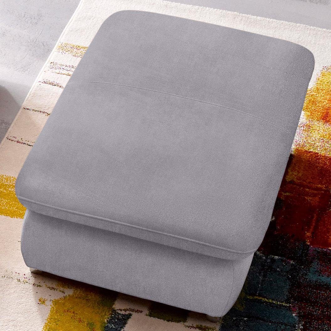 Hocker SIT & MORE "Alcatraz", grau, B:101cm H:43cm T:68cm, Struktur fein (97% Polyester, 3% Polyamid);Luxus-Microfaser ALTARA NUBUCK (95% Polyester, 5% Baumwolle);Struktur (100% Polyester), Hocker, Polsterhocker