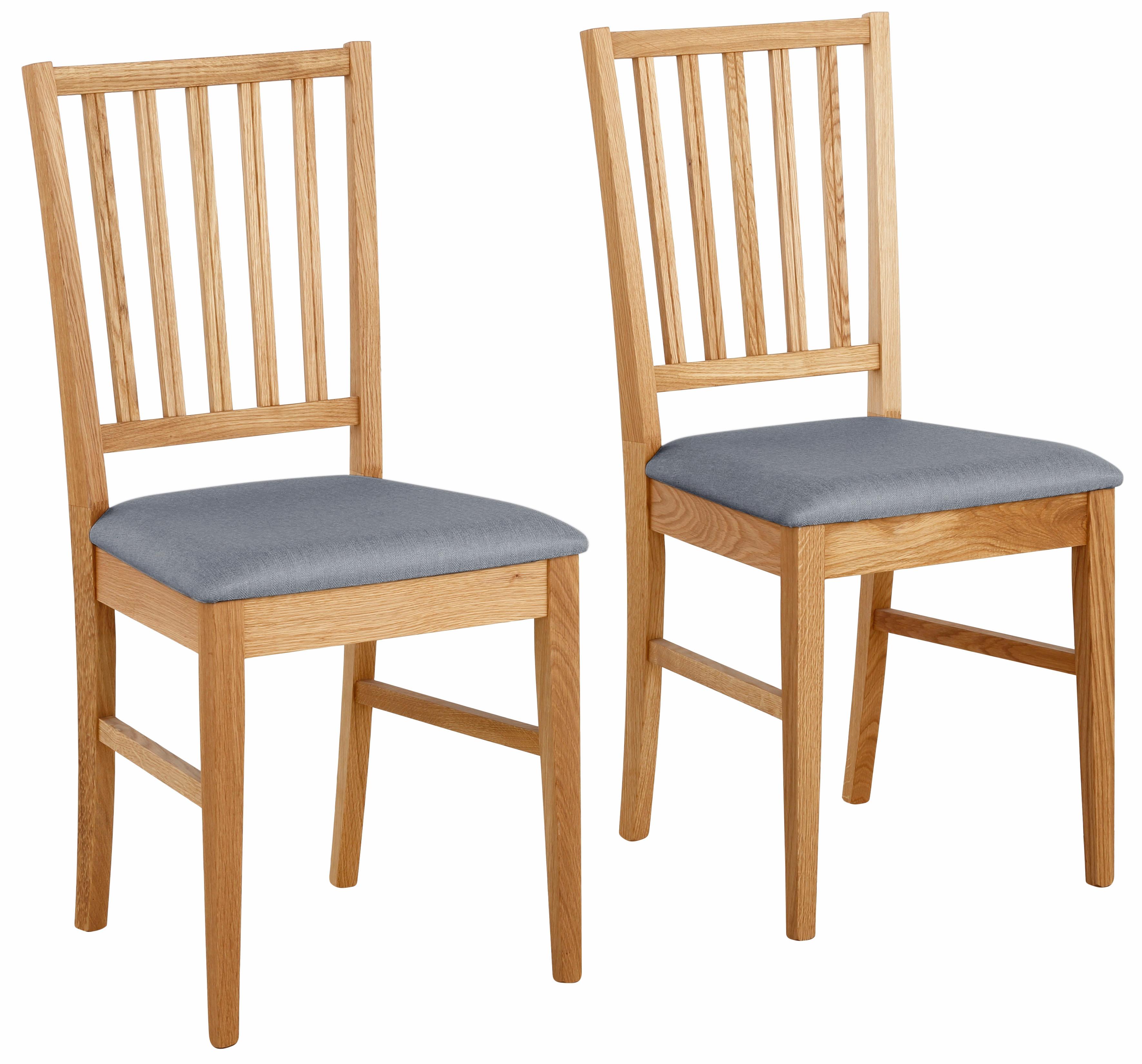 Esszimmerstuhl HOME AFFAIRE "Ruanda Küchenstuhl TOPSELLER", grau (grau, eichefarben), B:44cm H:92cm T:50cm, Fein strukturierter und pflegeleichter Webstoff;Aus 100% Polyester, Stühle, im 2er, 4er oder 6er-Set, Holzstuhl