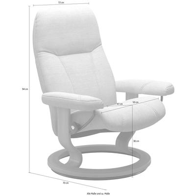 Relaxsessel STRESSLESS "Consul", braun (mole batick), B:72cm H:94cm T:70cm, Leder BATICK: BATICK ist ein leicht korrigiertes, durchgefärbtes und genarbtes Möbelleder, bei dem die meisten Unebenheiten und Spuren in der Regel entfernt wurden., Leder... Image