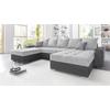 Wohnlandschaft COLLECTION AB "XXL-Josy U-Form, Breite 333 cm, mit 2 Recamieren 77 & 97 cm", grau (grau, silber), B:333cm H:84cm T:161cm, Kunstleder SOFTLUX/80% Polyester; 20% Polyacryl, Sofas, inkl. Bettfunktion, Bettkasten, mit 5 gleich großen...