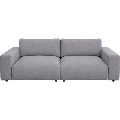 Big-Sofa MUSTERRING "LUCIA", silber (silber crona), B:252cm H:81cm T:124cm, Flachgewebe FLORIS (100% Polyester), Flachgewebe VALMONT (60% Baumwolle/ 40% Leinen), Microfaser CRONA (100% Polyester), Sofas, in vielen Qualitäten und 4 unterschiedlichen... Image