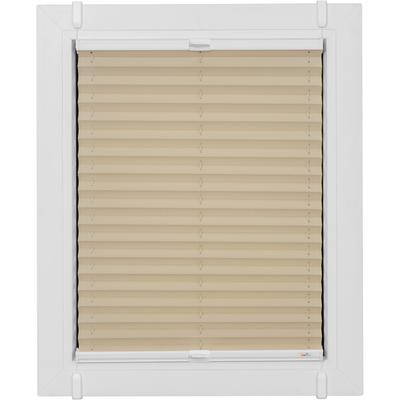 Plissee SUNLINES "One Size Style Crepe", beige (sand, weiß, weiß), B:80cm H:130cm, Obermaterial: 85% Polyester, 15% sonstige Fasern, Plissees, Zubehörfarbe weiß, zum Klemmen Image