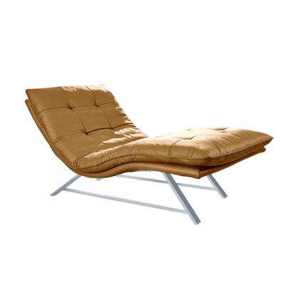 Relaxliege W.SCHILLIG "daily dreams", gelb (kurkuma z69), B:95cm H:91cm T:170cm, Longlife Xtra-Leder Z69: Das feinnarbige, gedeckte Softleder Z69 besticht durch seine außergewöhnliche Weichheit im trendigen u00bbVintage-Looku00ab, Hautstärke 0, 9 -... Image