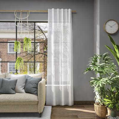 Vorhang NEUTEX FOR YOU "Libre-ECO", grau (hellgrau), B:142cm H:245cm, Jacquard, Polyester, Gardinen, nach Maß Image