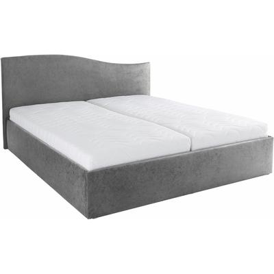 Polsterbett, grau, B:172cm L:210cm, Bezug Bett: wahlweise Kunstleder oder Microfaser (100% Polyester), Bonnell-Federkernmatratze: 51% Polypropylen, 39% Polyester und 10% Baumwolle, Kaltschaummatratze: 100% Polyester, Bezug abnehm- und waschbar bis... Image
