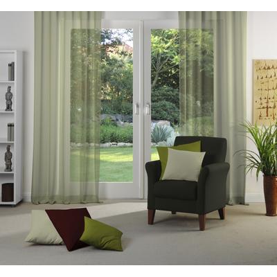 Vorhang WIRTH "Sunday" Gr. 5, grün (oliv), B:142cm H:255cm, Jacquard, Baumwolle, Polyester, Gardinen Image