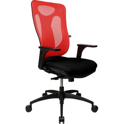 Bürostuhl TOPSTAR "Net Pro 100", schwarz (schwarz, rot), Stühle Image