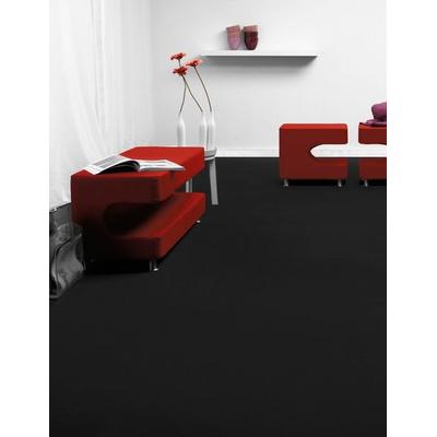 Teppichboden ANDIAMO "Sina, Velours, Made in Belgium", schwarz, B:400cm H:6mm L:200cm, Kunstfaser, Teppiche, Uni Farben, Breite 400 cm, strapazierfähig, pflegeleicht, Wohnzimmer Image