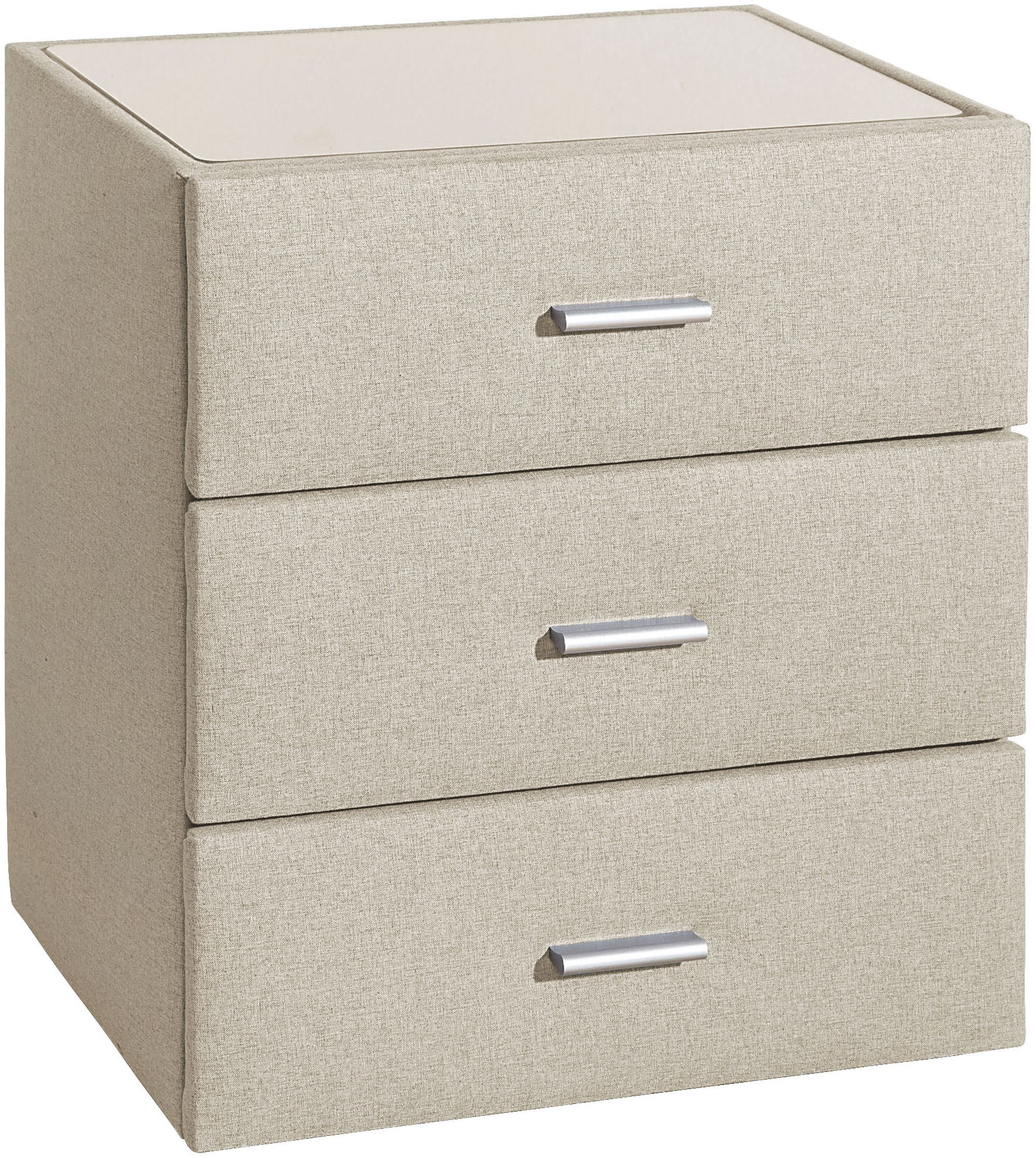 Nachttisch PLACES OF STYLE, beige (creme, natur), B:51cm H:58cm T:42cm, Tische, Nachttisch, moderner Nachttisch, passend zur Ethan-Serie