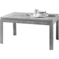 Esstisch STOLKOM "Stone", grau (beton dekor, beton dekor, beton dekor), H:76cm, Tische, 140-180 cm ausziehbar, Tisch in Beton Dekor