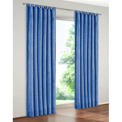 Vorhang WIRTH "Trondheim 234 g/m²" Gr. 7, blau (royalblau), B:132cm H:255cm, Chenille, Polyacryl, Gardinen Image