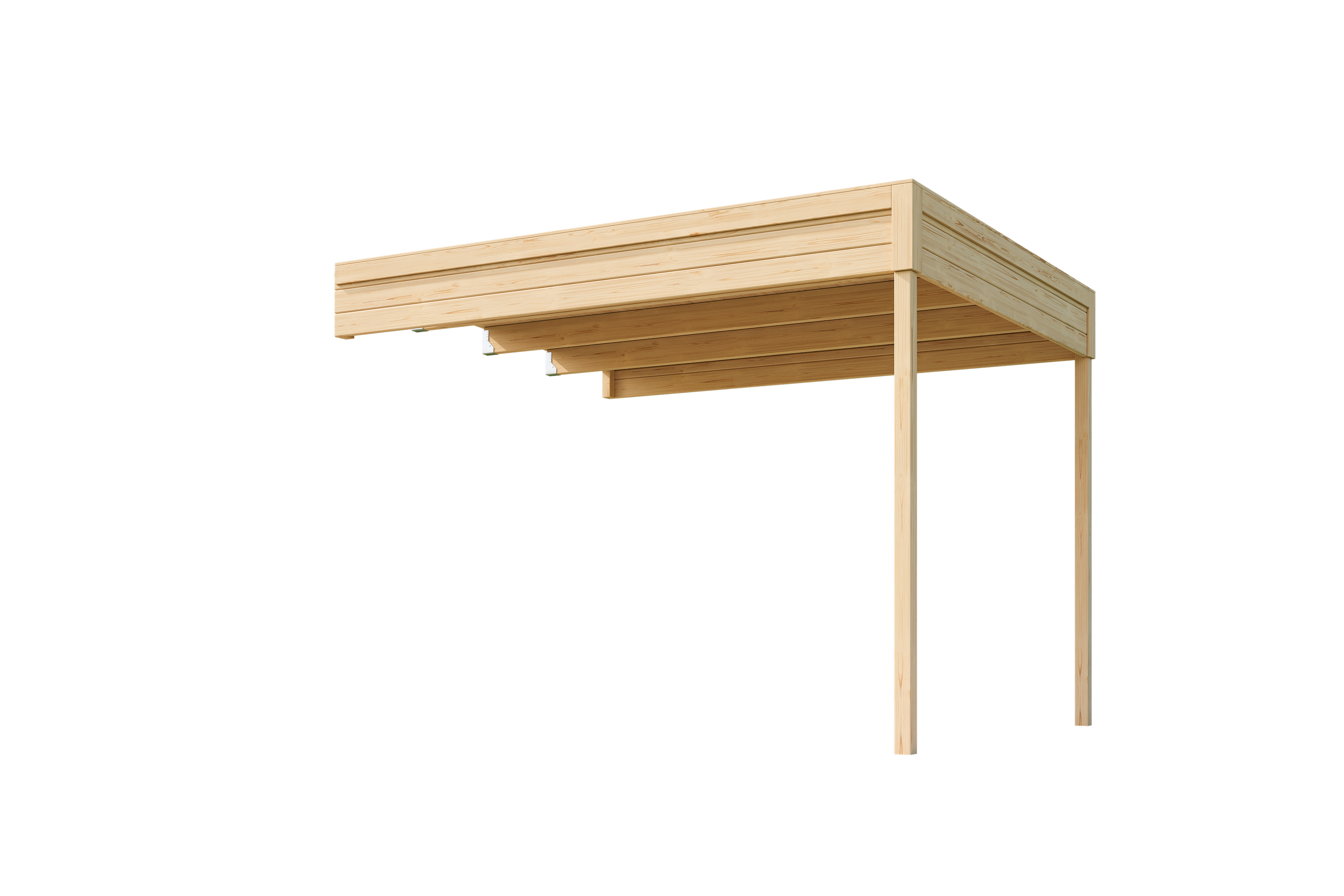 Gartenhaus-Anbaudach NORDIC HOLZ "FELIX_FYNN 2 ANBAU", beige (natur), B:300cm H:222,3cm T:250cm, Holz, Gartenhaus-Anbaudächer, Flachdach