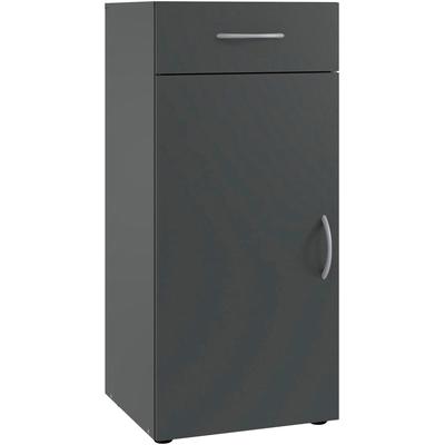 Schuhkommode WIMEX "Multiraumkonzept", grau (grafit), B:40cm H:98cm T:40cm, Spanplatte, Sideboards, Schubkästen auf Metallschienen Image