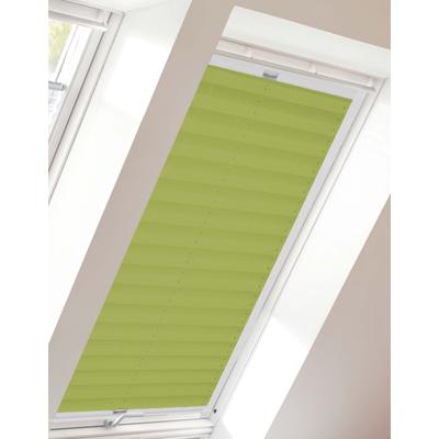 Dachfensterplissee SUNLINES "StartUp Style Crush", grün (limette, weiß), B:61,4cm H:73,9cm, Obermaterial: 100% Polyester, Plissees, mit Führungsschienen Image