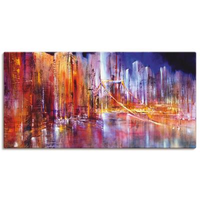 Leinwandbild ARTLAND "Stadtansicht II", bunt (farbe bild(er): bunt), B:100cm H:50cm T:1,8cm, Canvas, Leinwand, Bilder, auf Keilrahmen gespannt Image