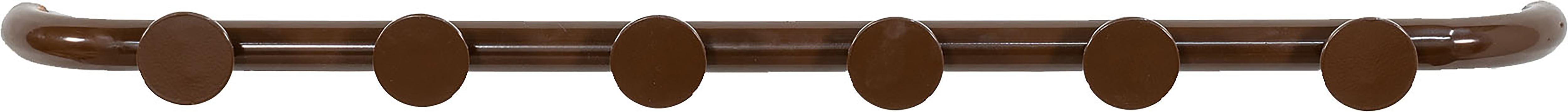 Garderobenleiste SPINDER DESIGN "RETRO 6 Wandgarderobe", braun (chocolate braun), B:75cm H:4,5cm T:9,6cm, Metall, Garderobenhalter