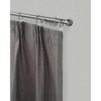 Gardinenstange GARESA "KUGEL", silber (edelstahlfarben), L:330cm Ø:16mm, Metall, Aluminium, Gardinenstangen, Vorhanggarnitur, verlängerbar, Kugel, edelstahl optik, mit Ringe Image