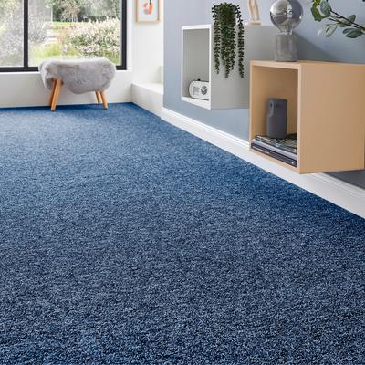 Teppichboden ANDIAMO "Matz, Schlinge, Made in Belgium", blau, B:400cm H:6mm L:600cm, Kunstfaser, Teppiche, meliert, Breite 400 cm oder 500 cm, strapazierfähig & pflegeleicht Image