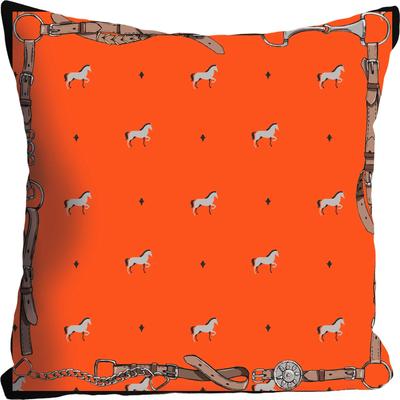 Dekokissen QUEENCE "»Pferde«", bunt (bunt, bedruckt), B:40cm L:40cm, Polyester, Dekokissen_Sitzkissen_Kissenhüllen, Kissenhülle ohne Füllung, 1 Stück Image
