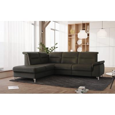 Wohnlandschaft SIT & MORE "Astoria U-Form", grün (olive), B:327cm H:91cm T:225cm, 100% Polyester, Sofas, wahlweise mit motorischer Relaxfunktion Image