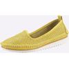 Slipper HEINE, Damen, Gr. 36, grün (limone), Leder, Leder, sportlich, Schuhe
