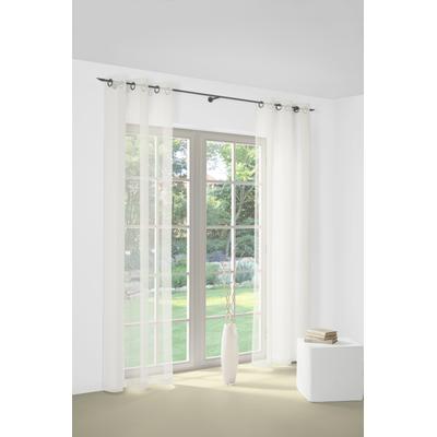Gardine WIRTH "Bettina", beige (creme), B:1000cm H:260cm, Polyester, Gardinen, Fertig-Store mit Metallösen nach Maß Image