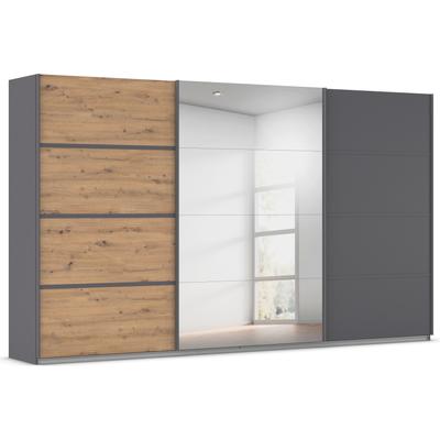 Kleiderschrank RAUCH "Schwebetürenschrank OTTO´s Choice Garderobe Schrank TOP ANGEBOT Avola", graumetallic, eiche artisan, leisten graumetallic, B:360cm H:229cm T:62cm, Holzwerkstoff, Schränke, mit eleganten Zierleisten in Chrom, Schwarz oder Weiß... Image