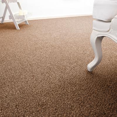 Teppichboden ANDIAMO "Carlos, Feinschlinge, Made in Netherlands", braun (mokka), B:400cm H:6,5mm L:800cm, Polypropylen, Teppiche, melierte Optik, Breite 400 cm oder 500 cm, strapazierfähig Image