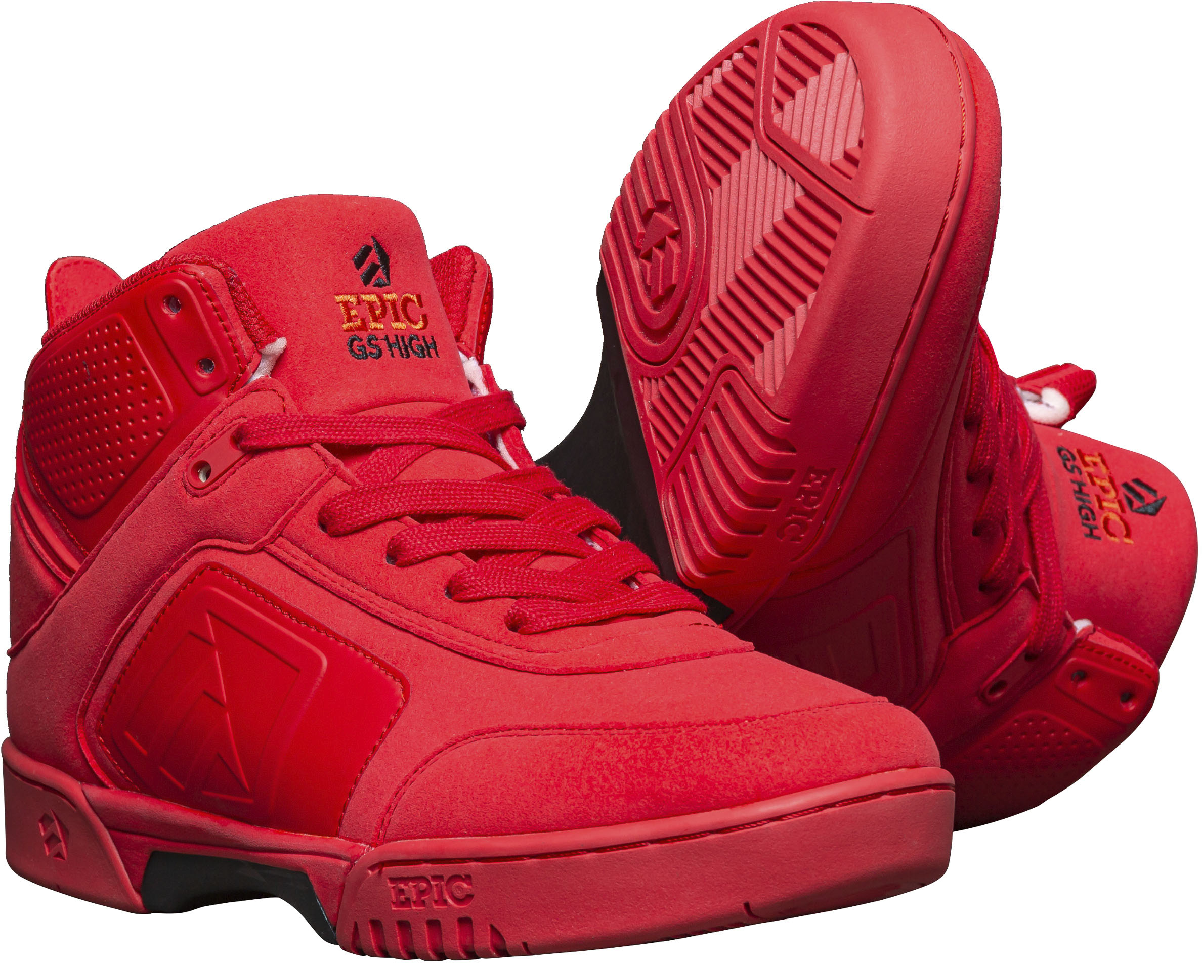 Gleitschuh EPIC GRINDSHOES "Red Lava/Clean White" Gr. 46, rot, Inlineskates_Rollschuhe, 46 (bis ), Leder, Nylon