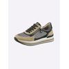 Sneaker REMONTE, Damen, Gr. 37, beige (beige, schwarz), Synthetik, sportlich, Schuhe
