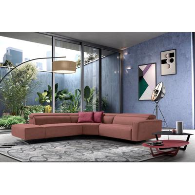 Ecksofa EGOITALIANO "Stefanie-e, Designsofa der Extraklasse, bequem mit hohem Sitzkomfort", braun (chedar wood), B:314cm H:96cm T:284cm, Sofas, mit Relaxfunktion und verstellbaren Kopfteilelementen Image