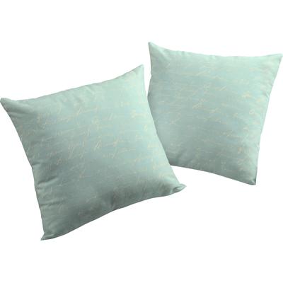 Dekokissen ADAM "Kissenhülle Scribble", blau (hellblau, bedruckt), B:40cm L:40cm, Leinen, Baumwolle, Dekokissen_Sitzkissen_Kissenhüllen, aus Bio-Baumwolle, Kissenhülle ohne Füllung, 1 Stück Image